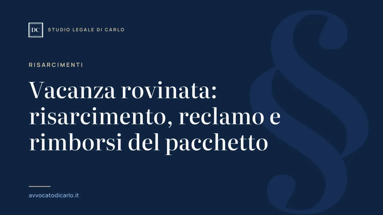 Vacanza rovinata: risarcimento, reclamo e rimborsi del pacchetto