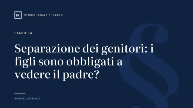 Separazione dei genitori: i figli sono obbligati a vedere il padre?