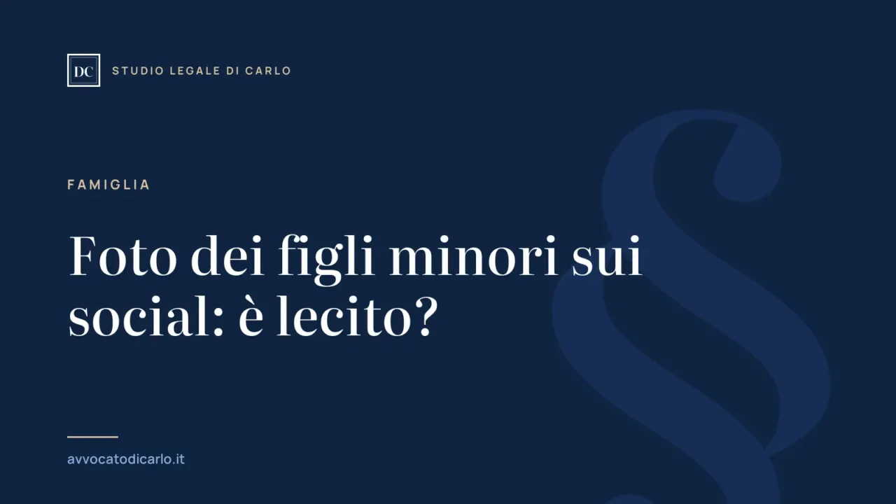 Foto dei figli minori sui social: è lecito?