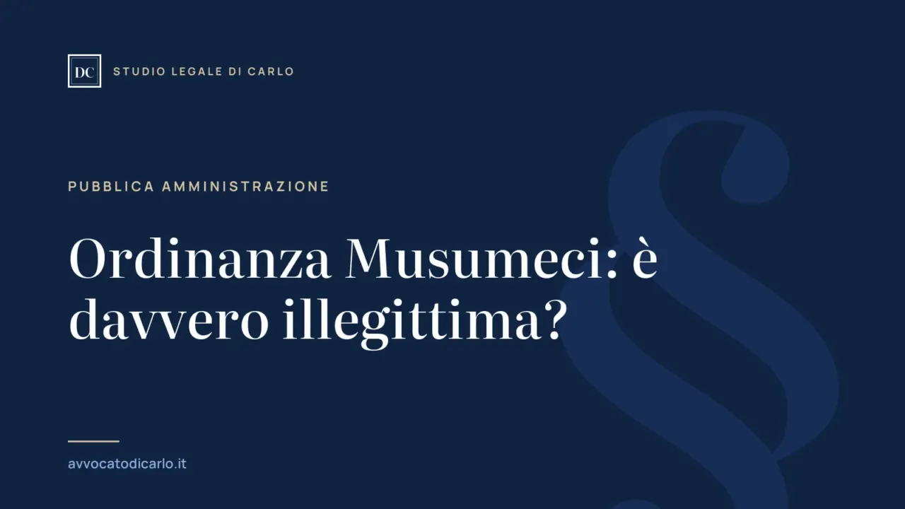 Ordinanza Musumeci: è davvero illegittima?