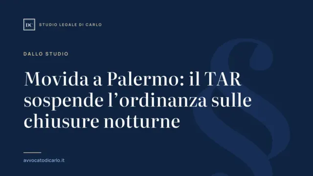 Movida a Palermo: il TAR sospende l’ordinanza sulle chiusure notturne