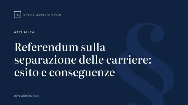 Referendum sulla separazione delle carriere: esito e conseguenze