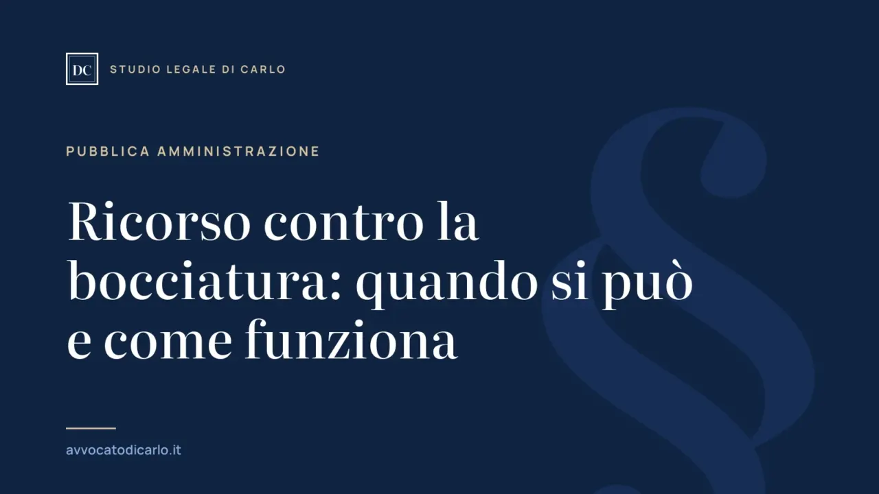 Ricorso contro la bocciatura: quando si può e come funziona